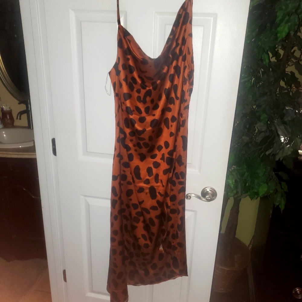 Haute Curve Leopard Slip Dress